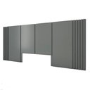 Ver imagem 1 de Cabeceira Cama Casal Ripada 2,70m Czs 100% Mdf Casa Lar Cor:cinza Sagrado