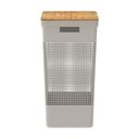Ver imagem 4 de Cesto Organizador Grid com Tampa em Bambu 49L ou Bege