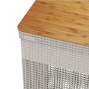 Ver imagem 3 de Cesto Organizador Grid com Tampa em Bambu 49L ou Bege