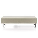 Ver imagem 5 de Puff Recamier Decorativo Pés em Ferro 140cm Dublin P02 Veludo Bege - Mpozenato