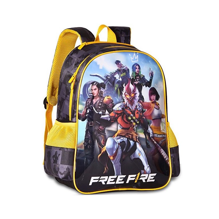Mochila Infantil Escolar Costas Free Fire Clio STYLE