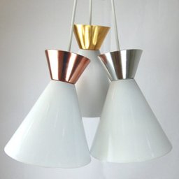 Pendente Sinus 4001 Branco com Cobre/1 - 5