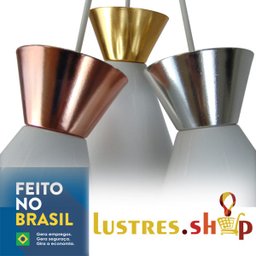 Pendente Sinus 4001 Branco com Cobre/1 - 6