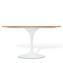 Ver imagem 1 de Mesa de Jantar Tulipa Saarinen Oval 244x137 Cm Tampo Imbuia Base Branca