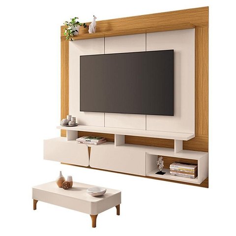 Home Suspenso Zenith Off White Cinamomo com Mesa de Centro Liz Off White - Hb Móveis