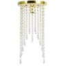 Lustre Pendente Plafon Redondo Cristal Crilik Pl7301 Dourado - 3