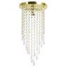 Lustre Pendente Plafon Redondo Cristal Crilik Pl7301 Dourado - 4
