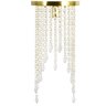 Lustre Pendente Plafon Redondo Cristal Crilik Pl7301 Dourado - 5