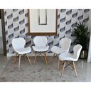 Ver imagem 4 de Conjunto de Mesa Dobrável Retrátil 1,40 Branco/Noronha Inox + 4 Cadeiras Slim - Branca