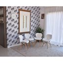 Ver imagem 3 de Conjunto de Mesa Dobrável Retrátil 1,40 Branco/Noronha Inox + 4 Cadeiras Slim - Branca