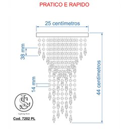 Kit 1 Império Cristal Crilik Pl7204 + 1 Pl7202 Cromado - 3