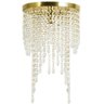 Lustre Pendente Plafon Redondo Cristal Crilik Pl7302 Dourado - 5