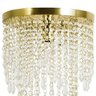 Lustre Pendente Plafon Redondo Cristal Crilik Pl7302 Dourado - 1