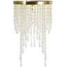Lustre Pendente Plafon Redondo Cristal Crilik Pl7302 Dourado - 3