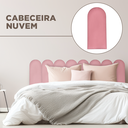 Ver imagem 3 de Cabeceira Nuvem Casal Facil Instalação 7 Placas 45cm Suede:goiaba
