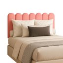 Ver imagem 4 de Cabeceira Nuvem Casal Facil Instalação 7 Placas 45cm Suede:goiaba