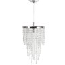 Lustre Pendente Plafon Redondo Cristal Crilik Ls7302 Cromado - 3