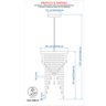Lustre Pendente Plafon Redondo Cristal Crilik Ls7302 Cromado - 2