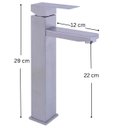 Ver imagem 4 de Torneira Banheiro Bica Alta Acqua Metais 204 Quadra Inox