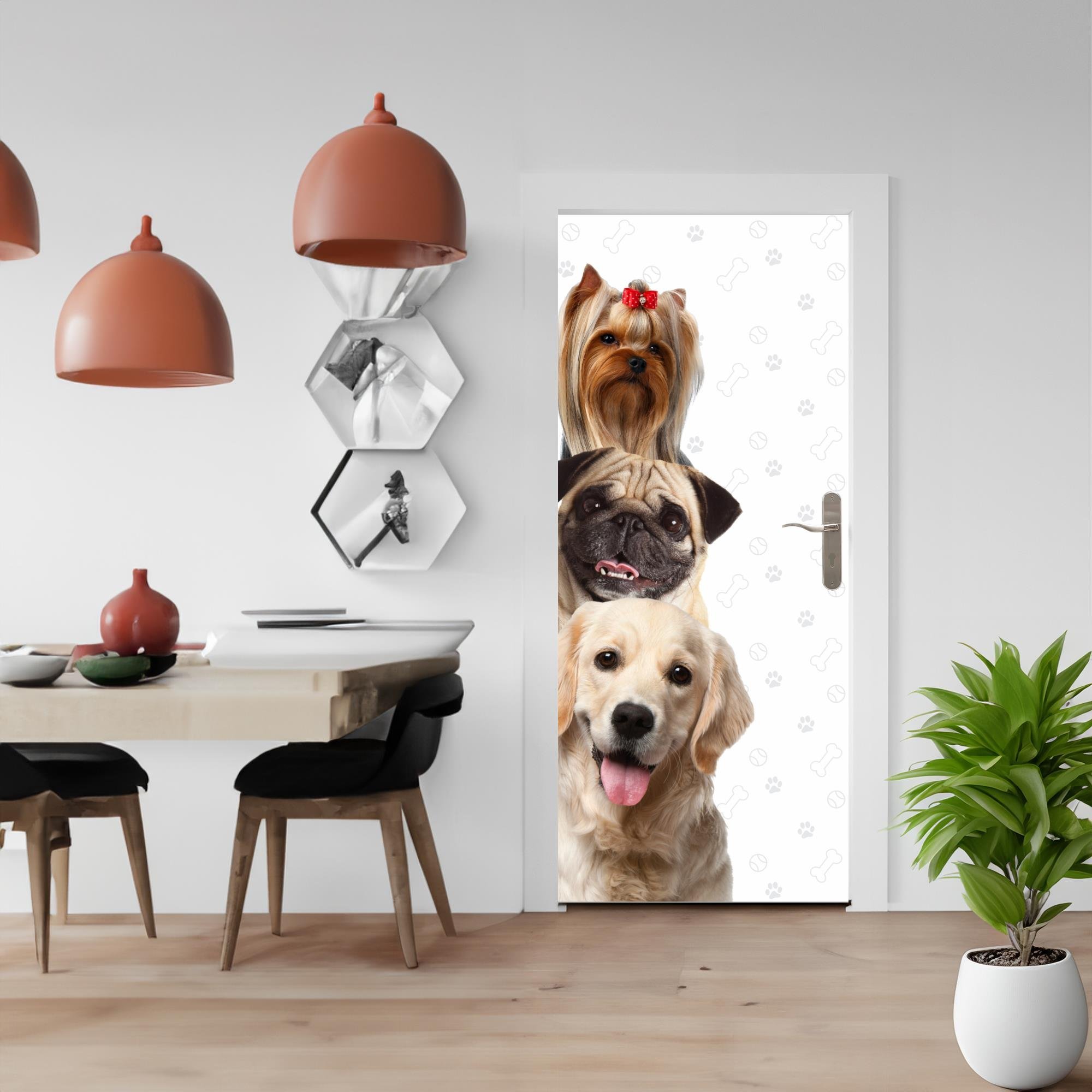 Adesivo Decorativo Porta Cachorros Pet Shop Dog Fofinhos