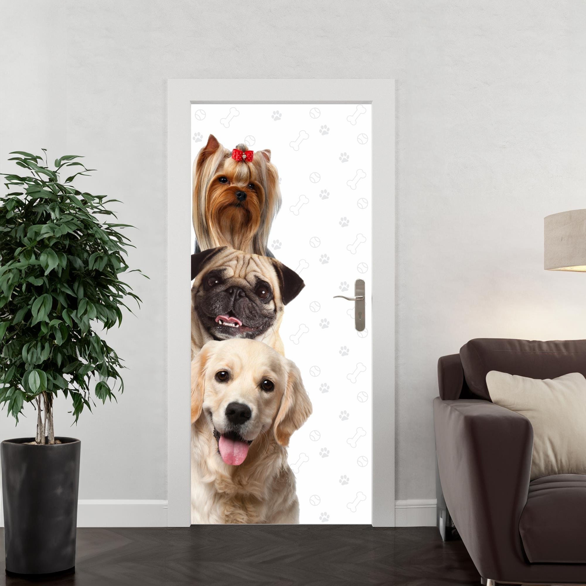 Adesivo Decorativo Porta Cachorros Pet Shop Dog Fofinhos