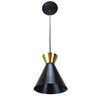 Kit 4 Pendente Sinus 4001 Preto com Dourado/1 - 3