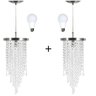 Kit 2 Lustre Redondo Crilik Ls7301 Cromado com Lâmpadas - 1