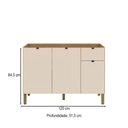 Ver imagem 4 de Balcão de Cozinha para Pia 120 Cm Vert Plus Freijó/soft - Kits Paraná