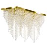 Lustre Pendente Plafon Império Cristal Crilik Pl7204 Dourado - 1