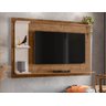 Painel para TV Invictus Madero Canela com Off White - Lukaliam Móveis - 2