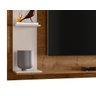 Painel para TV Invictus Madero Canela com Off White - Lukaliam Móveis - 3