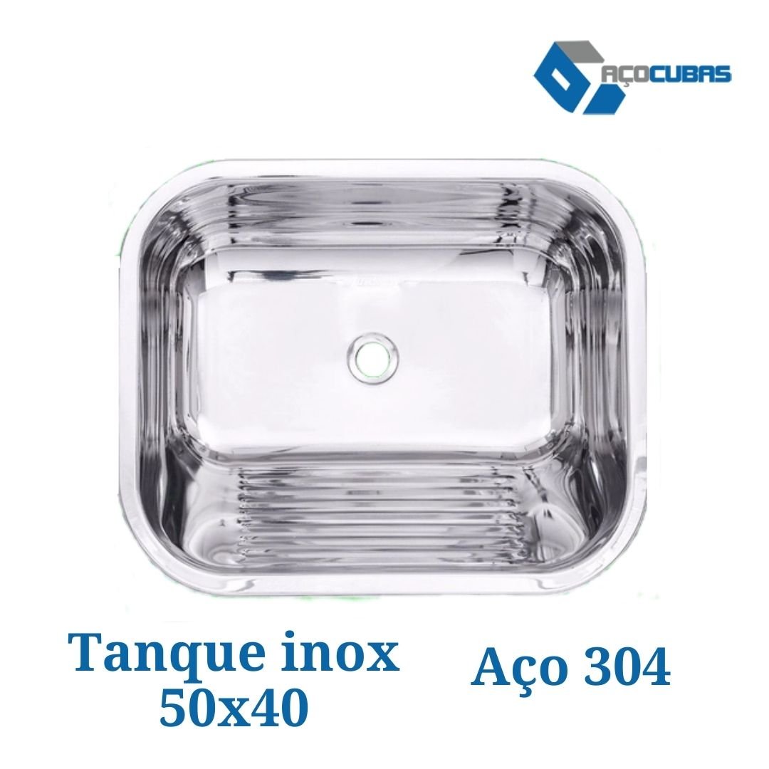 Tanque 50x40 Aço Cubas Inox 304 Polido - 3