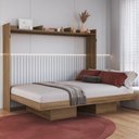 Ver imagem 3 de Cama de Casal Articulada para Colchão 188x138cm Multimoveis Cr40130 Mel