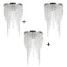 Kit 3 Plafon Redondo Crilik Pl7302 Cromado - 1