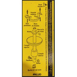 Kit de Instalação Fácil P/ Ventilador de Teto - Haste C/ 20cm. e Acessórios de Acabamento Branco - 4