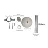 Kit de Instalação Fácil P/ Ventilador de Teto - Haste C/ 20cm. e Acessórios de Acabamento Branco - 2