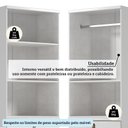 Ver mais imagens de Armário Multiuso 2 Portas 1 Gaveta 62cm 100% MDF Pupilo Espresso Móveis Branco/Brilho