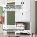 Ver imagem 7 de Armário Multiuso 2 Portas 1 Gaveta 62cm 100% MDF Pupilo Espresso Móveis Branco/Brilho