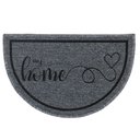 Ver imagem 1 de Capacho Tapete Porta Entrada Meia Lua 38x60 My Home Cinza