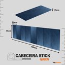 Ver imagem 3 de Cabeceira Modular Estofada Adesiva Autocolante Queen 1,60 - Azul