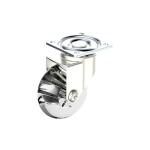 Rodízio Giratório Transparente Soprano 50mm