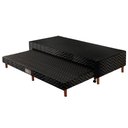 Ver imagem 1 de Cama Box Base c/Auxiliar Solteiro Universal Tecido Bordado Black (88x188x30) - Paropas