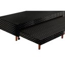 Ver imagem 5 de Cama Box Base c/Auxiliar Solteiro Universal Tecido Bordado Black (88x188x30) - Paropas