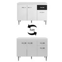 Ver imagem 6 de Balcão Gabinete Para Pia Com Tampo 120cm 3 Portas e 1 Gaveta Gabriela Branco - AJL Móveis