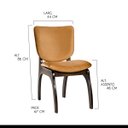 Ver imagem 3 de Kit 8 Cadeiras para Mesa de Jantar 44x86 Cm Irlanda Madeira Maciça Tabaco Suede Terracota L79 - RMI