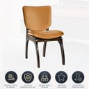 Ver imagem 4 de Kit 8 Cadeiras para Mesa de Jantar 44x86 Cm Irlanda Madeira Maciça Tabaco Suede Terracota L79 - RMI