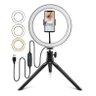 Ring Light 8 Pol 20 Cm Tripé Mesa Suporte Celular Câmeras Cor da Estrutura Preto Cor da Luz Branco-q - 3