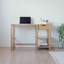 Ver imagem 1 de Escrivaninha Laguna em Madeira Verniz Amêndoa