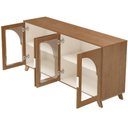 Ver mais imagens de Aparador Buffet para Sala de Jantar 4 Portas Vidro 160cm Mozart A05 Cinamomo Off White - Lyam Decor