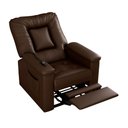 Ver imagem 3 de Poltrona do Papai Ken 90cm Reclinável Manual Courino Marrom - Sallar Home